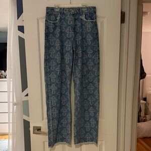 The Kript Distressed Cross Jeans